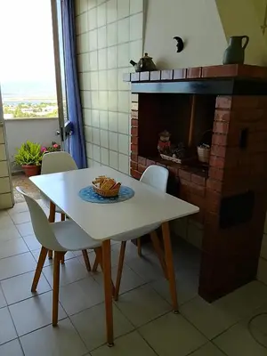 Cucina o angolo cottura di Appartamento panoramico Cagliari, I TRE GRILLI, centro