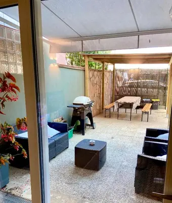 Area soggiorno di Loft incantevole a Cagliari in zona residenziale