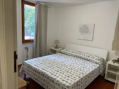 Letto o letti in una camera di Villa Clelia al mare
