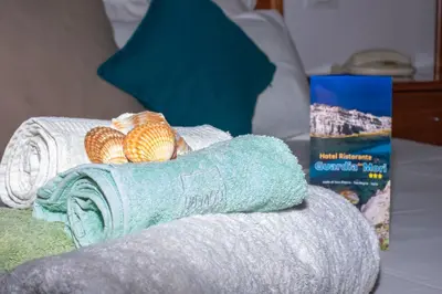 Letto o letti in una camera di Guardia dei Mori