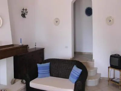 Area soggiorno di Apartment in Costa Rei with Stunning Sea View
