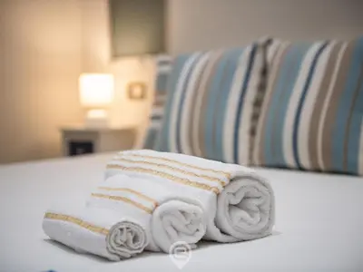 Letto o letti in una camera di Studio 74
