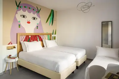 Letto o letti in una camera di Urban Karalis by Accomodo