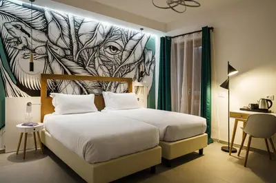 Letto o letti in una camera di Urban Karalis by Accomodo
