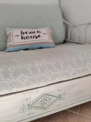 Letto o letti in una camera di Tana della Volpe