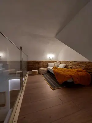 Letto o letti in una camera di Core Cagliari