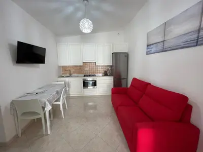 Cucina o angolo cottura di Accogliente casa a due passi dal mare.