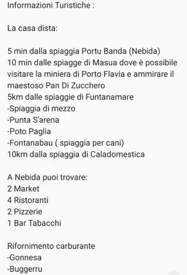 Planimetria di Casa Vacanza Sa dommu de Teresa