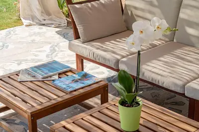 Area soggiorno di Villa Angelica with private access to beach