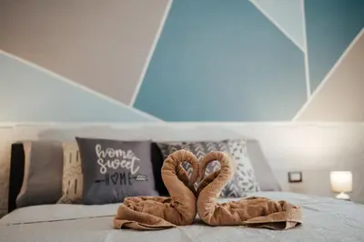 Letto o letti in una camera di La Pavoncella