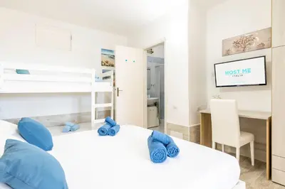 Letto o letti in una camera di Free Beach 1240 - 50 mt from the beach