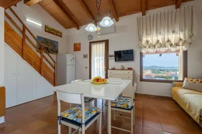 TV o dispositivi per l'intrattenimento presso [Sea view- 5 minutes from the beach] Garden, Wi-Fi, bbq