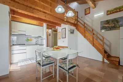 Cucina o angolo cottura di [Sea view- 5 minutes from the beach] Garden, Wi-Fi, bbq