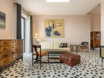 Area soggiorno di Harbor View Apartment