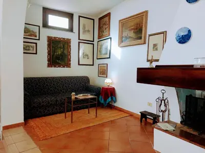 Area soggiorno di casa panoramica