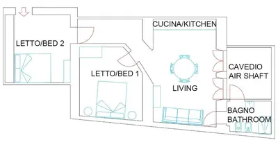 Planimetria di San Lucifero - Cagliari Central House