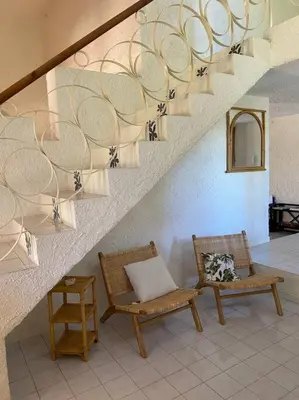 Area soggiorno di Seaview Villa, 4 bedrooms, 5 min walk to beach