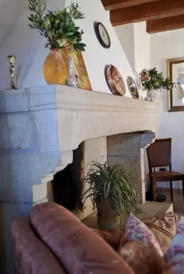 Area soggiorno di B&B S'Omu Antiga